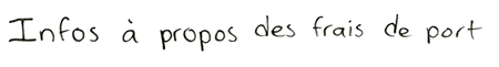 Infos &agrave; propos des frais de port